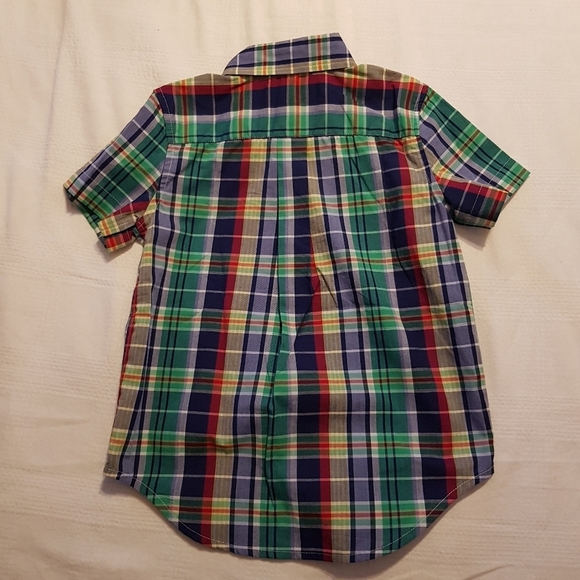 Chaps boys size 4/4T button down plaid shirt New no tags - Picture 2 of 3